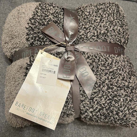 Barefoot Dreams Luxe Heathered Stripe Throw Blanket NEW - Picture 1 of 6